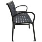vidaXL Banco de jardín doble acero y WPC negro 251 cm vidaXL Banco de jardín doble acero y WPC negro 251 cm