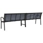 vidaXL Banco de jardín doble acero y WPC negro 251 cm vidaXL Banco de jardín doble acero y WPC negro 251 cm