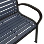 vidaXL Banco de jardín doble acero y WPC negro 251 cm vidaXL Banco de jardín doble acero y WPC negro 251 cm