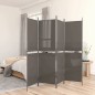 vidaXL Biombo divisor de 5 paneles de tela gris antracita 250x220 cm vidaXL Biombo divisor de 5 paneles de tela gris antracita 250x220 cm