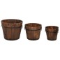 vidaXL Juego de maceteros cubo de madera 3 piezas madera maciza abeto vidaXL Juego de maceteros cubo de madera 3 piezas madera maciza abeto