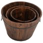 vidaXL Juego de maceteros cubo de madera 3 piezas madera maciza abeto vidaXL Juego de maceteros cubo de madera 3 piezas madera maciza abeto