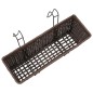 vidaXL Jardinera de balcón trapecio ratán marrón 50 cm 2 uds vidaXL Jardinera de balcón trapecio ratán marrón 50 cm 2 uds