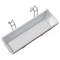 vidaXL Jardinera de balcón trapecio ratán marrón 50 cm 2 uds vidaXL Jardinera de balcón trapecio ratán marrón 50 cm 2 uds