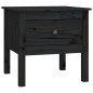 vidaXL Mesa auxiliar 2 uds de madera maciza de pino negro 50x50x49 cm vidaXL Mesa auxiliar 2 uds de madera maciza de pino negro 50x50x49 cm