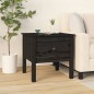 vidaXL Mesa auxiliar 2 uds de madera maciza de pino negro 50x50x49 cm vidaXL Mesa auxiliar 2 uds de madera maciza de pino negro 50x50x49 cm