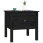 vidaXL Mesa auxiliar 2 uds de madera maciza de pino negro 50x50x49 cm vidaXL Mesa auxiliar 2 uds de madera maciza de pino negro 50x50x49 cm