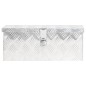 vidaXL Caja de almacenaje de aluminio plateado 50x15x20,5 cm