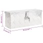 vidaXL Caja de almacenaje de aluminio plateado 50x15x20,5 cm
