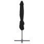 vidaXL Sombrilla voladiza con poste de acero negro 250x250 cm vidaXL Sombrilla voladiza con poste de acero negro 250x250 cm