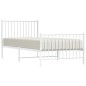vidaXL Estructura cama metal con cabecero y pie cama blanca 90x200 cm vidaXL Estructura cama metal con cabecero y pie cama blanca 90x200 cm