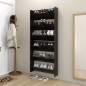vidaXL Zapateros de pared 2 uds contrachapada negro brillo 80x18x90 cm vidaXL Zapateros de pared 2 uds contrachapada negro brillo 80x18x90 cm