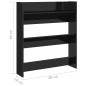 vidaXL Zapateros de pared 2 uds contrachapada negro brillo 80x18x90 cm vidaXL Zapateros de pared 2 uds contrachapada negro brillo 80x18x90 cm
