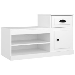 vidaXL Mueble zapatero madera contrachapada blanco 100x42x60 cm