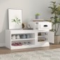 vidaXL Mueble zapatero madera contrachapada blanco 100x42x60 cm vidaXL Mueble zapatero madera contrachapada blanco 100x42x60 cm