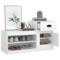 vidaXL Mueble zapatero madera contrachapada blanco 100x42x60 cm vidaXL Mueble zapatero madera contrachapada blanco 100x42x60 cm