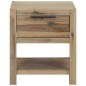 vidaXL Mesita de noche con cajón madera acacia maciza 40x30x48 cm