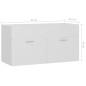 vidaXL Armario para lavabo madera contrachapada blanco 90x38,5x46 cm vidaXL Armario para lavabo madera contrachapada blanco 90x38,5x46 cm