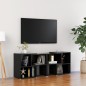 vidaXL Mueble de TV madera contrachapada negro brillante 104x30x52 cm vidaXL Mueble de TV madera contrachapada negro brillante 104x30x52 cm