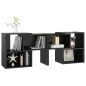 vidaXL Mueble de TV madera contrachapada negro brillante 104x30x52 cm vidaXL Mueble de TV madera contrachapada negro brillante 104x30x52 cm