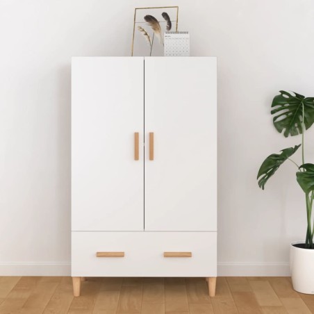 vidaXL Aparador de madera contrachapada blanco 70x31x115 cm