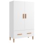 vidaXL Aparador de madera contrachapada blanco 70x31x115 cm vidaXL Aparador de madera contrachapada blanco 70x31x115 cm
