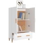 vidaXL Aparador de madera contrachapada blanco 70x31x115 cm vidaXL Aparador de madera contrachapada blanco 70x31x115 cm
