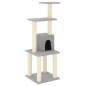 vidaXL Rascador para gatos con postes de sisal gris claro 105 cm