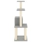 vidaXL Rascador para gatos con postes de sisal gris claro 105 cm