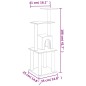 vidaXL Rascador para gatos con postes de sisal gris claro 105 cm