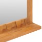 vidaXL Espejo de pared con estante madera maciza de teca 60x12x40 cm vidaXL Espejo de pared con estante madera maciza de teca 60x12x40 cm