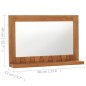 vidaXL Espejo de pared con estante madera maciza de teca 60x12x40 cm vidaXL Espejo de pared con estante madera maciza de teca 60x12x40 cm