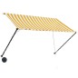 vidaXL Toldo retráctil con LED amarillo y blanco 250x150 cm vidaXL Toldo retráctil con LED amarillo y blanco 250x150 cm