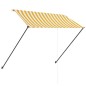 vidaXL Toldo retráctil con LED amarillo y blanco 250x150 cm vidaXL Toldo retráctil con LED amarillo y blanco 250x150 cm