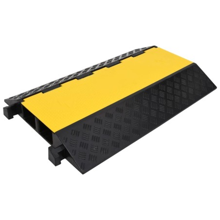 vidaXL Rampas protectoras de cables con 2 canales goma 90 cm