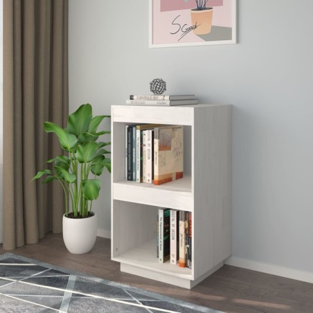 vidaXL Estantería madera maciza de pino blanca 40x35x71 cm