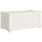 vidaXL Jardinera de madera maciza de pino blanca 60x31x31 cm vidaXL Jardinera de madera maciza de pino blanca 60x31x31 cm