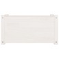 vidaXL Jardinera de madera maciza de pino blanca 60x31x31 cm vidaXL Jardinera de madera maciza de pino blanca 60x31x31 cm