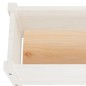 vidaXL Jardinera de madera maciza de pino blanca 60x31x31 cm vidaXL Jardinera de madera maciza de pino blanca 60x31x31 cm