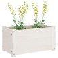 vidaXL Jardinera de madera maciza de pino blanca 60x31x31 cm vidaXL Jardinera de madera maciza de pino blanca 60x31x31 cm