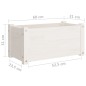 vidaXL Jardinera de madera maciza de pino blanca 60x31x31 cm vidaXL Jardinera de madera maciza de pino blanca 60x31x31 cm