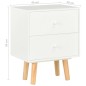vidaXL Mesitas de noche 2 uds madera maciza de pino blanco 40x30x50 cm