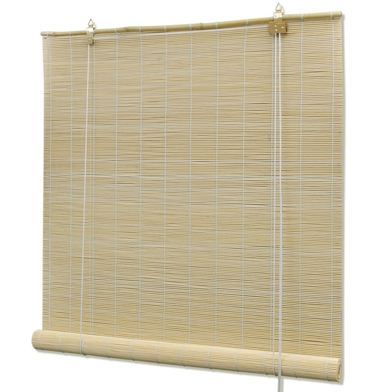 vidaXL Persianas enrollables de bambú natural 80x160 cm vidaXL Persianas enrollables de bambú natural 80x160 cm