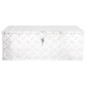 vidaXL Caja de almacenaje de aluminio plateado 80x39x30 cm vidaXL Caja de almacenaje de aluminio plateado 80x39x30 cm
