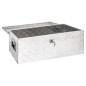 vidaXL Caja de almacenaje de aluminio plateado 80x39x30 cm vidaXL Caja de almacenaje de aluminio plateado 80x39x30 cm