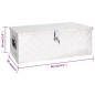 vidaXL Caja de almacenaje de aluminio plateado 80x39x30 cm vidaXL Caja de almacenaje de aluminio plateado 80x39x30 cm