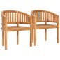 vidaXL Sillas con forma de banana 2 unidades de madera maciza de teca vidaXL Sillas con forma de banana 2 unidades de madera maciza de teca