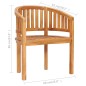 vidaXL Sillas con forma de banana 2 unidades de madera maciza de teca vidaXL Sillas con forma de banana 2 unidades de madera maciza de teca