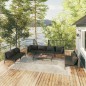 vidaXL Sofás de jardín 9 pzas y cojines ratán sintético gris oscuro vidaXL Sofás de jardín 9 pzas y cojines ratán sintético gris oscuro
