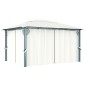 vidaXL Cenador con cortina color crema aluminio 400x300 cm vidaXL Cenador con cortina color crema aluminio 400x300 cm